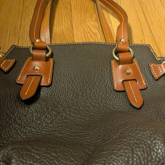 Dooney & Bourke Brown Leather Tote Bag - Picture 5 of 5